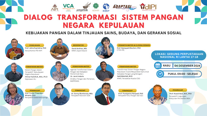Dialog Transformasi Sistem Pangan Negara Kepulauan : Kebijakan Pangan dalam Tinjauan Sains, Budaya, dan Gerakan Sosial