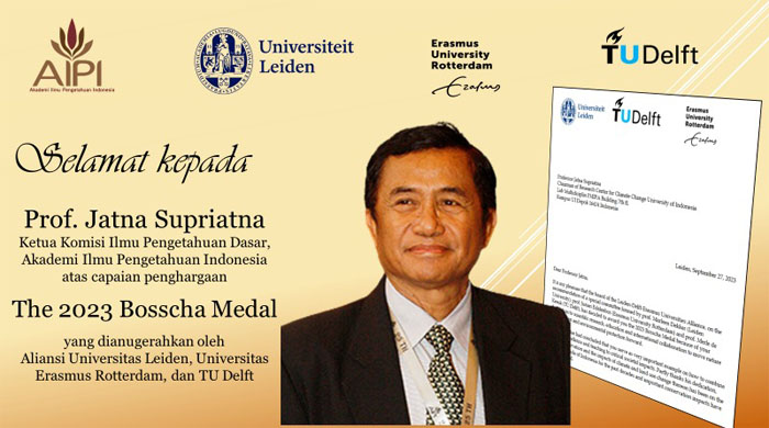 Ketua KIPD-AIPI Raih Anugerah Bosscha Medal dari Aliansi Universitas Leiden-Erasmus Roterdam-TU Delft 27 September 2023